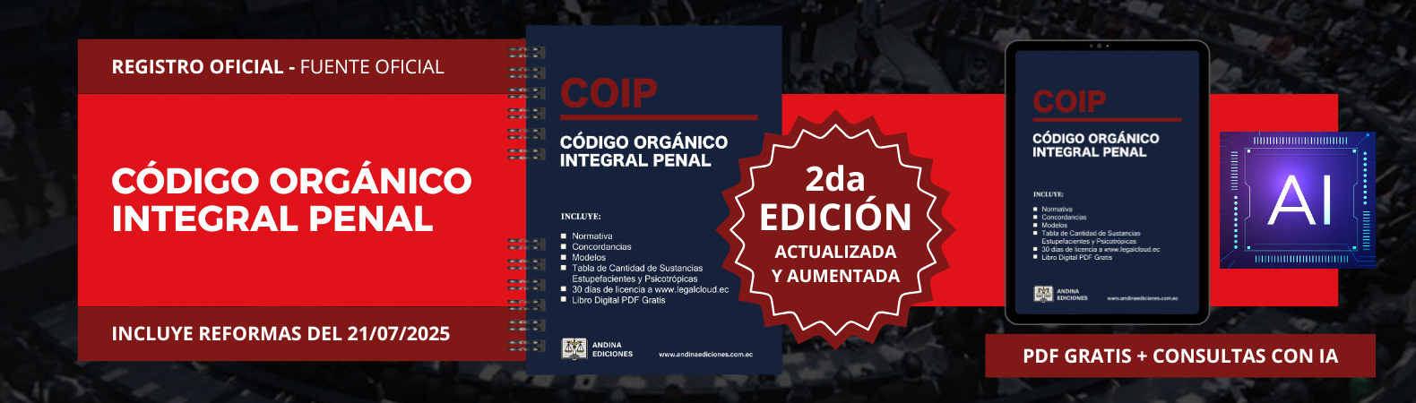 CÓDIGO ORGÁNICO INTEGRAL PENAL actualizado a Julio del 2025